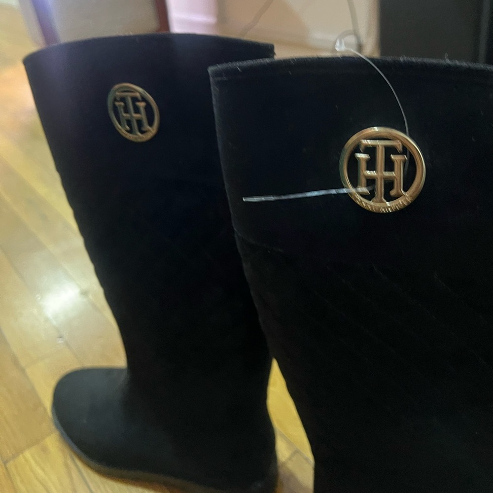 Tommy Hilfiger Black Heeled Boots